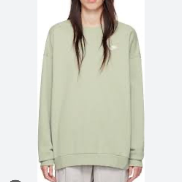 Nike NIKE Green Oversized French Terry Crewneck Sweatshirt - Picture 2 of 2
